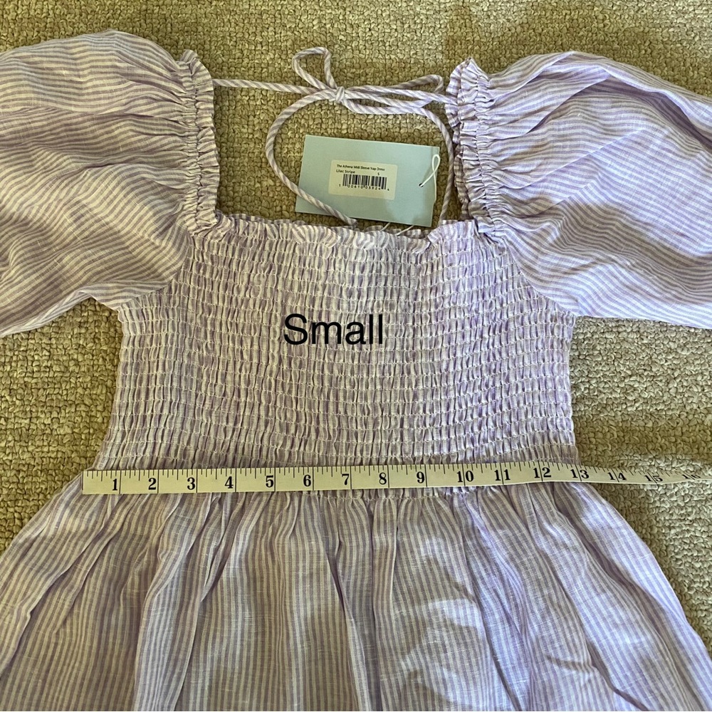 Hill House Athena Nap Dress Lilac Stripe S NWT - Picture 15 of 16